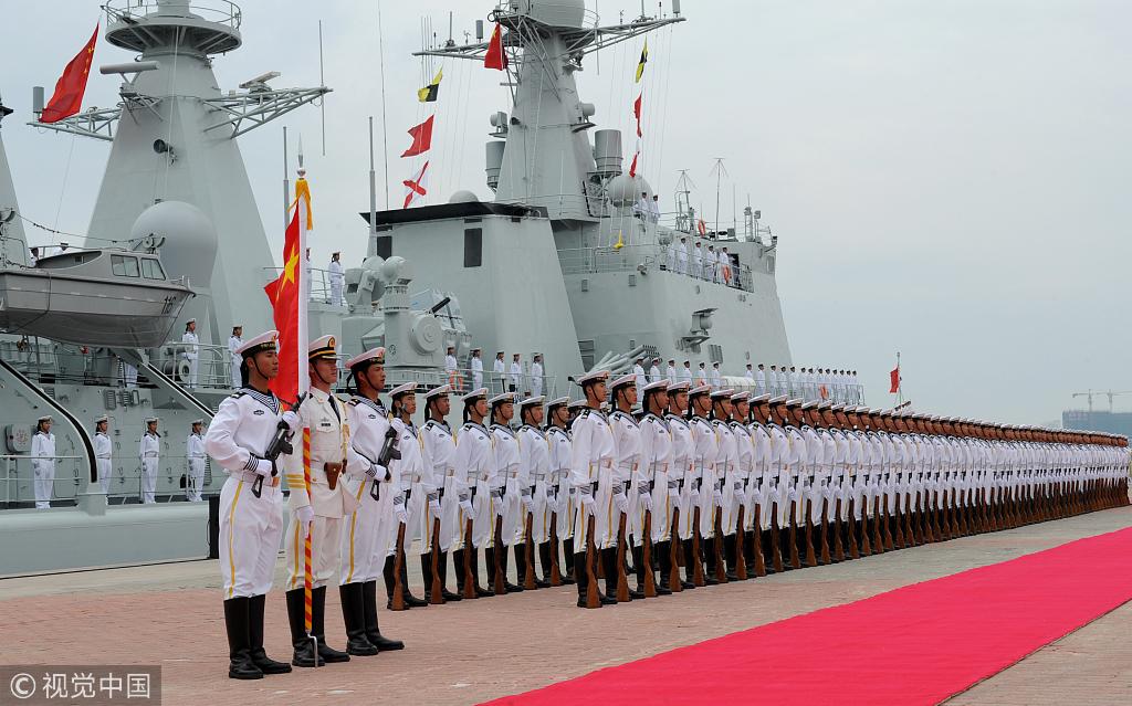 Chinese Navy conducts military exercise around Hainan Island