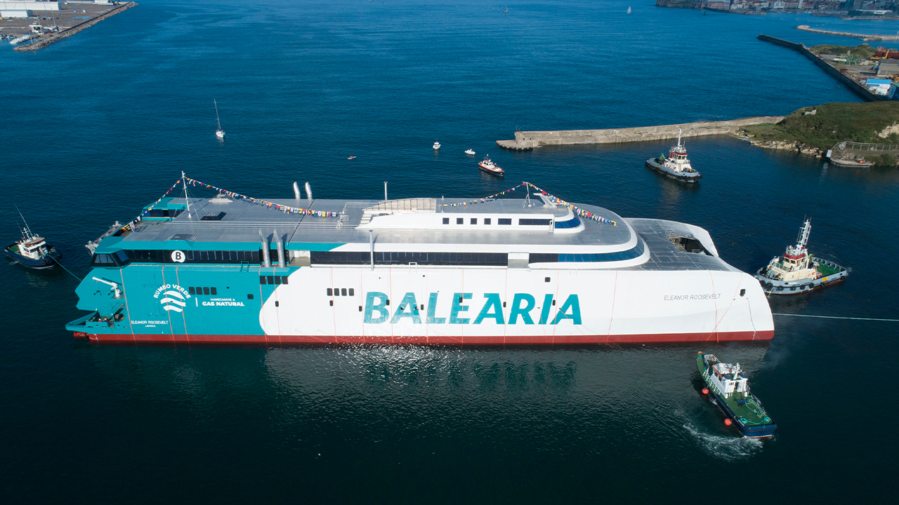 Spanish operator Baleària's LNG ferry starts sea trials