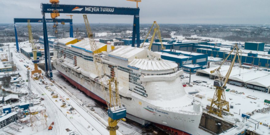 Costa Cruises’ 2nd LNG-powered cruise ship touched the sea in Finland