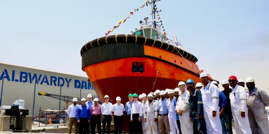 Damen ASD Tug 2913 for new deep-water bulk terminal at Saqr Port launched by Albwardy Damen, UAE