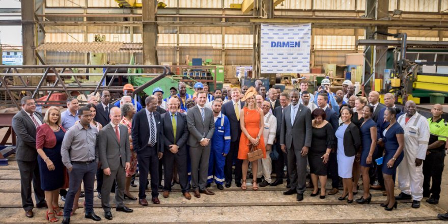 Damen Shiprepair Curaçao welcomes royal visit