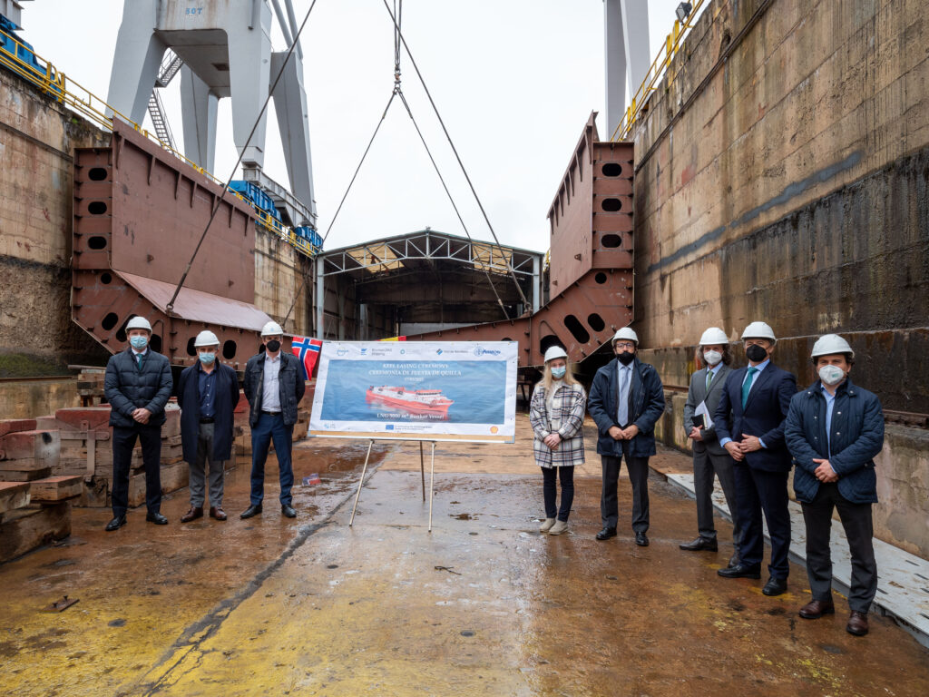 Armon Shipyard lays keel for first LNG bunkering vessel to be built in Spain