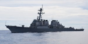 USS Fitzgerald on its way to San Diego after two years of repairs