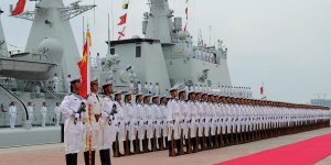Chinese Navy conducts military exercise around Hainan Island